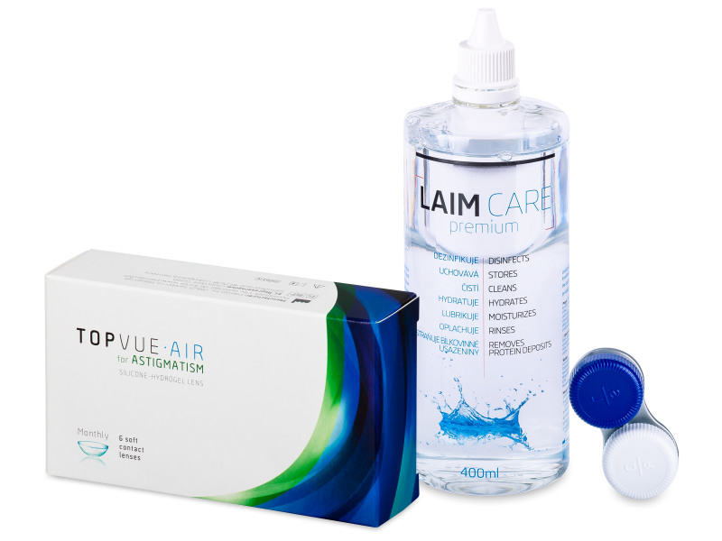 TopVue Air for Astigmatism (6 lenses) + Laim Care Solution 400 ml