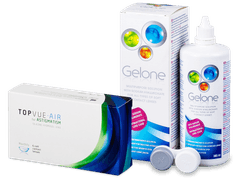 TopVue Air for Astigmatism (6 lenses) + Gelone Solution 360 ml