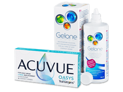 Acuvue Oasys with Transitions (6 lenses) + Gelone solution 360 ml