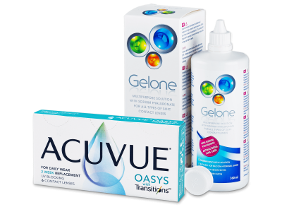 Acuvue Oasys with Transitions (6 lenses) + Gelone solution 360 ml