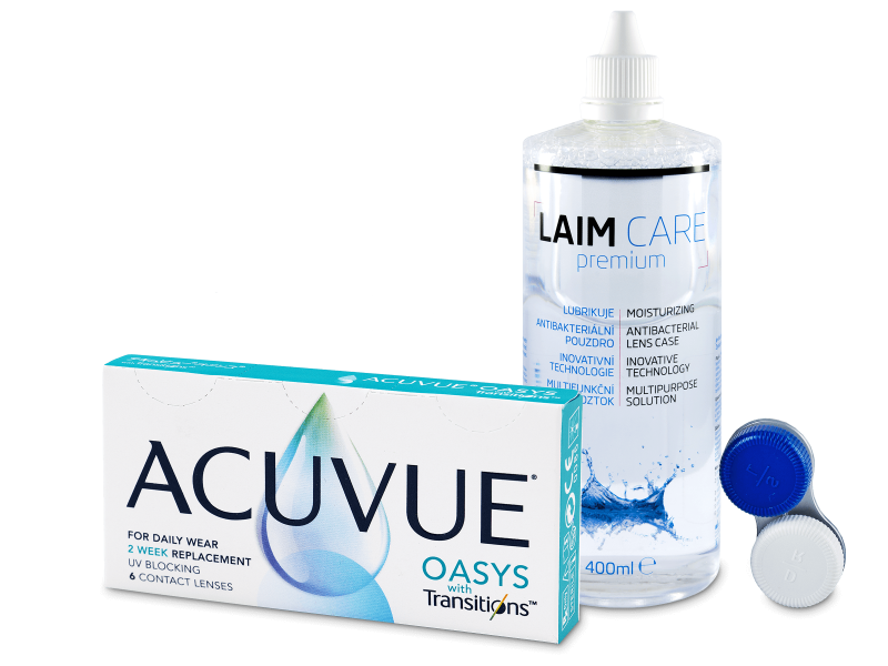 Acuvue Oasys with Transitions (6 lenses) + Laim-Care solution 400 ml