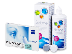Carl Zeiss Contact Day 30 Compatic (6 lenses) + Gelone Solution 360 ml