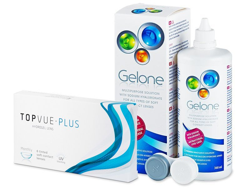 TopVue Monthly Plus (6 lenses) + Gelone Solution 360 ml