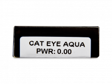 CRAZY LENS - Cat Eye Aqua - plano (2 daily coloured lenses)