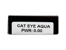 CRAZY LENS - Cat Eye Aqua - plano (2 daily coloured lenses)