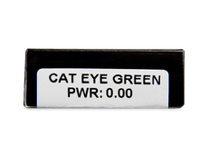 CRAZY LENS - Cat Eye Green - plano (2 daily coloured lenses)