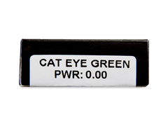 CRAZY LENS - Cat Eye Green - plano (2 daily coloured lenses)