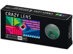 CRAZY LENS - Cat Eye Green - plano (2 daily coloured lenses)