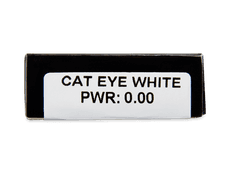 CRAZY LENS - Cat Eye White - plano (2 daily coloured lenses)