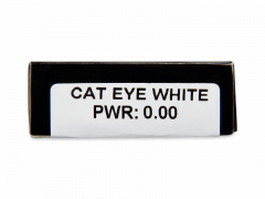 CRAZY LENS - Cat Eye White - plano (2 daily coloured lenses)