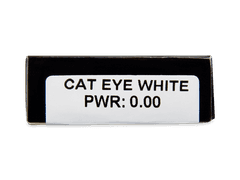 CRAZY LENS - Cat Eye White - plano (2 daily coloured lenses)