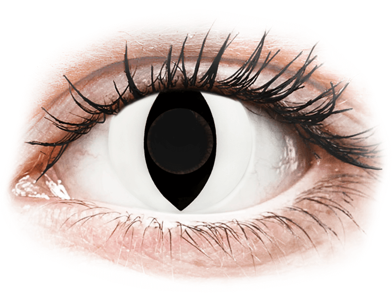 CRAZY LENS - Cat Eye White - plano (2 daily coloured lenses)