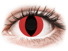 CRAZY LENS - Cat Eye Red - plano (2 daily coloured lenses)