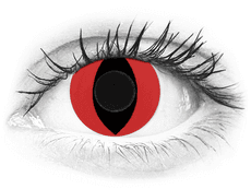 CRAZY LENS - Cat Eye Red - plano (2 daily coloured lenses)