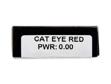 CRAZY LENS - Cat Eye Red - plano (2 daily coloured lenses)