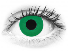 CRAZY LENS - Emerald Green - power (2 daily coloured lenses)
