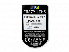 CRAZY LENS - Emerald Green - plano (2 daily coloured lenses)