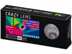 CRAZY LENS - Harlequin Black - plano (2 daily coloured lenses)