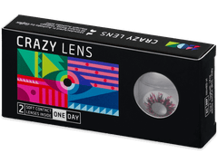 CRAZY LENS - Harlequin Black - plano (2 daily coloured lenses)