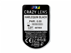 CRAZY LENS - Harlequin Black - plano (2 daily coloured lenses)