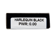 CRAZY LENS - Harlequin Black - plano (2 daily coloured lenses)