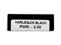 CRAZY LENS - Harlequin Black - power (2 daily coloured lenses)