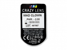 CRAZY LENS - Mad Clown - power (2 daily coloured lenses)