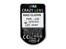 CRAZY LENS - Mad Clown - power (2 daily coloured lenses)