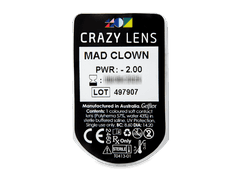 CRAZY LENS - Mad Clown - power (2 daily coloured lenses)