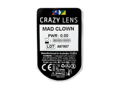 CRAZY LENS - Mad Clown - plano (2 daily coloured lenses)