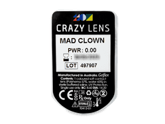 CRAZY LENS - Mad Clown - plano (2 daily coloured lenses)