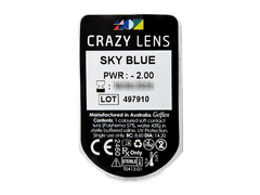 CRAZY LENS - Sky Blue - power (2 daily coloured lenses)