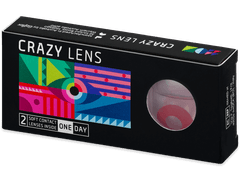 CRAZY LENS - Solid Red - plano (2 daily coloured lenses)