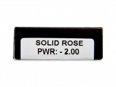 CRAZY LENS - Solid Rose - power (2 daily coloured lenses)