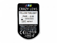 CRAZY LENS - Yellow Twilight - power (2 daily coloured lenses)