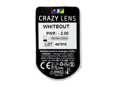CRAZY LENS - WhiteOut - power (2 daily coloured lenses)