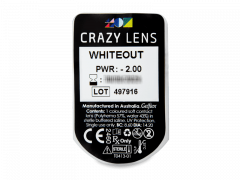 CRAZY LENS - WhiteOut - power (2 daily coloured lenses)