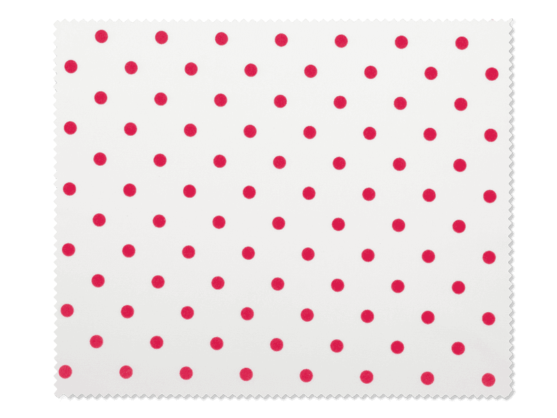Cleaning cloth for glasses - red polka dots 