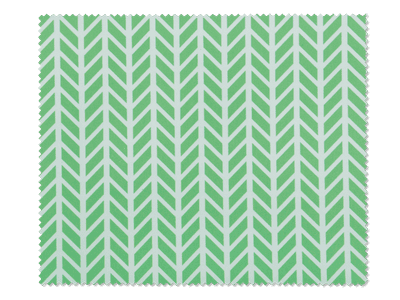 Cleaning cloth for glasses - green and white herringbone 