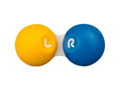 Contact lens case - yellow & blue