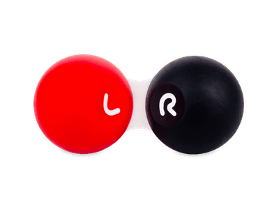 Contact lens case - Red & black