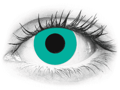 CRAZY LENS - Solid Turquoise - plano (2 daily coloured lenses)