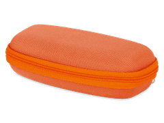 Zip up glasses case for kids - orange 