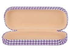 Glasses case - Rooster purple & white 