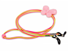 Cord for glasses in pink and yellow – butterfly 