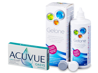 Acuvue Oasys Multifocal (6 lenses) + Gelone Solution 360 ml
