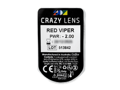 CRAZY LENS - Red Viper - power (2 daily coloured lenses)