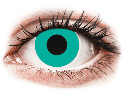 CRAZY LENS - Solid Turquoise - power