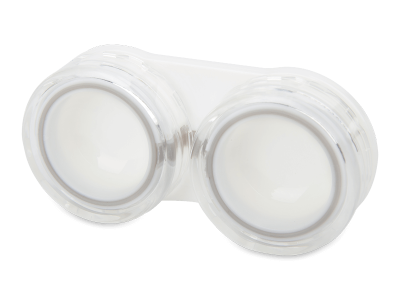 Lens case - transparent white 