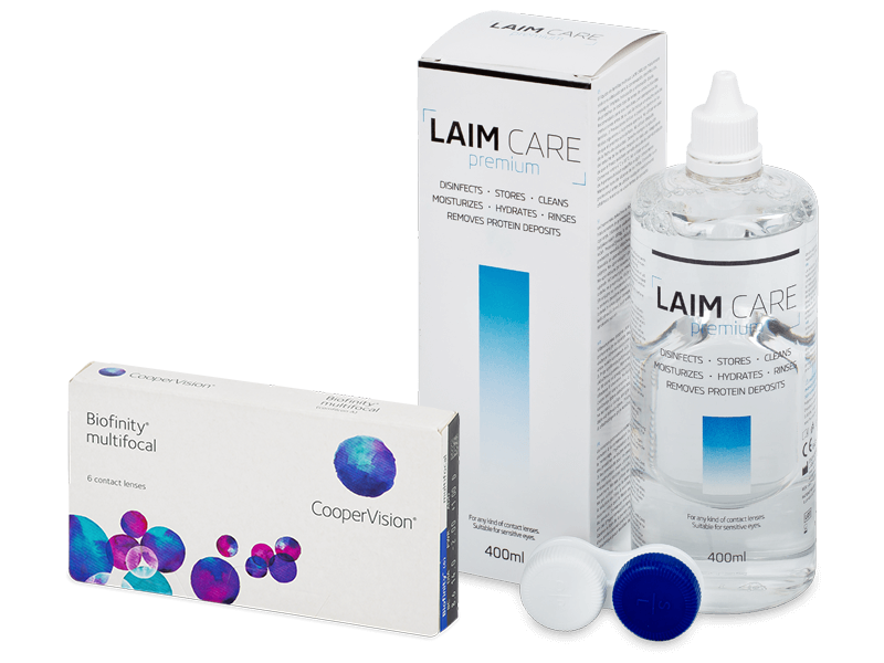 Biofinity Multifocal (6 lenses) + Laim Care Solution 400 ml